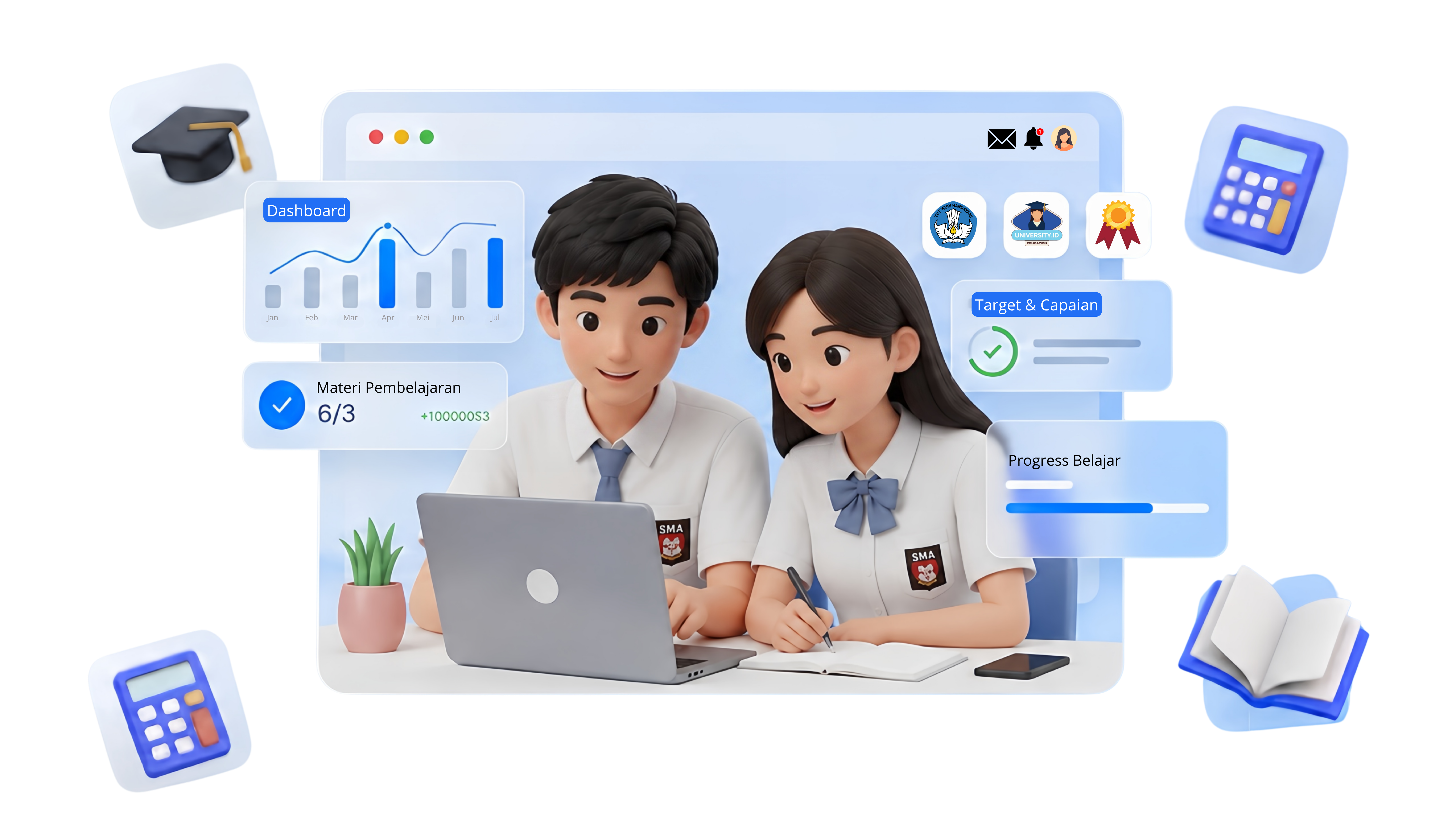 Siswa Belajar UTBK Online